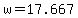 +w+=+17.667+