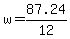 +w+=+87.24%2F12+