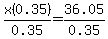 +x%280.35%29%2F0.35+=+36.05%2F0.35