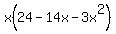 +x%2824-14x-3x%5E2%29+