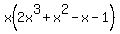 +x%282x%5E3+%2B+x%5E2+-+x+-+1%29