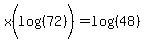 +x%28log%28%2872%29%29%29=log%28%2848%29%29