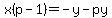 +x%28p-1%29=-y-py