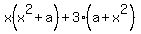 +x%28x%5E2%2Ba%29+%2B3%28a%2Bx%5E2%29+