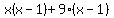 +x%28x-1%29%2B9%28x-1%29+