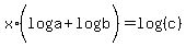 +x%2A%28+log%28a%29+%2B+log%28b%29+%29+=+log%28%28+c+%29%29+