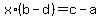 +x%2A%28b+-+d%29+=+c+-+a+