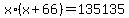 +x%2A%28x%2B66%29+=+135135+