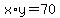 +x%2Ay+=+70+