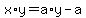 +x%2Ay+=+a%2Ay+-+a+