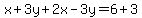+x%2B3y%2B2x-3y=6%2B3
