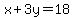 +x%2B3y=18