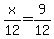 +x%2F12+=+9%2F12+