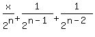 +x%2F2%5En+%2B+1%2F2%5E%28n-1%29%2B1%2F2%5E%28n-2%29