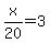 +x%2F20+=+3+