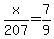 +x%2F207+=+7%2F9+