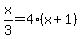 +x%2F3=4%28x%2B1%29+