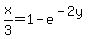 +x%2F3+=+1+-+e%5E%28-2y%29+