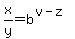+x%2Fy+=+b%5E%28v-z%29+