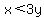 +x%3C3y