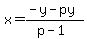 +x=%28-y-py%29%2F%28p-1%29