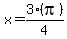 +x=+3%28pi%29%2F4+