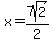 +x=+7sqrt%282%29%2F2