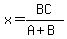 +x=+BC%2F%28A%2BB%29+