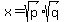 +x=+sqrt%28p%29sqrt%28q%29+