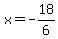 +x=-18%2F6