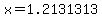 +x=1.2131313