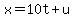 +x=10t%2Bu