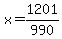 +x=1201%2F990+