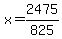 +x=2475%2F825