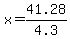 +x=41.28%2F4.3