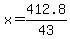 +x=412.8%2F43