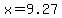 +x=9.27