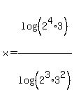 +x=log%28%282%5E4%2A3%29%29%2Flog%28%282%5E3%2A3%5E2%29%29