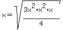 +x=sqrt%28%283x%5E2%2Ax%5E2%2Ax%29%2F4%29