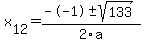 +x%5B12%5D+=+%28--1%2B-sqrt%28+133+%29%29%2F2%5Ca