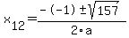+x%5B12%5D+=+%28--1%2B-sqrt%28+157+%29%29%2F2%5Ca