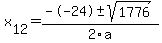 +x%5B12%5D+=+%28--24%2B-sqrt%28+1776+%29%29%2F2%5Ca
