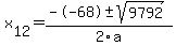 +x%5B12%5D+=+%28--68%2B-sqrt%28+9792+%29%29%2F2%5Ca