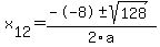 +x%5B12%5D+=+%28--8%2B-sqrt%28+128+%29%29%2F2%5Ca