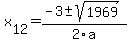 +x%5B12%5D+=+%28-3%2B-sqrt%28+1969+%29%29%2F2%5Ca