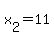 +x%5B2%5D+=+11+