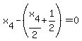 +x%5B4%5D+-+%28x%5B4%5D%2F2+%2B+1%2F2%29++=+0