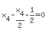 +x%5B4%5D+-+x%5B4%5D%2F2+-+1%2F2+=+0+