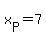 +x%5BP%5D+=+7+