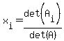 +x%5Bi%5D+=+det%28A%5Bi%5D%29%2Fdet%28A%29+